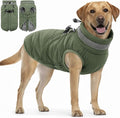 SAWMONG Dog Coat, Warm Dog Winter Coat, Waterproof Fleece Jacket, Cold Weather Dogs Jacket (3XL,Green)