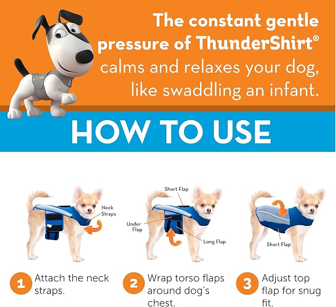 ThunderShirt Breeze for Dogs, Medium, Sky Blue, Extra Breathable Mesh Fabric, Dog Anxiety Relief Vest for Every Day Stress & Calming During Thunder Storms and Fireworks