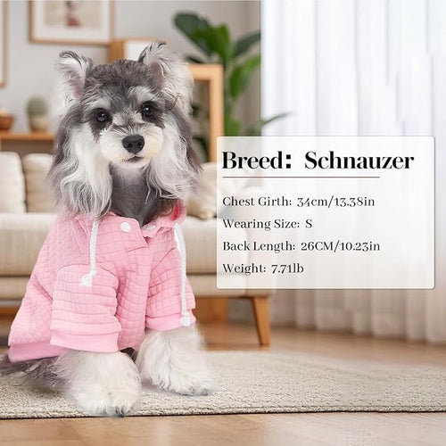 2 Pack Dog Hoodie Sweaters for Small Medium Dogs Warm Dog Clothes for Large Dogs Soft Waffle-Like Laminated Sweatshirt Bulldog (Pink+Rose, XXL (Back: 26",Chest: 34.5", Neck: 25"))