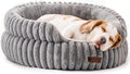 MEWOOFUN Dog Bed for Medium Dogs, Washable Large Cat Beds for Indoor Cats, Donut Pet Bed for Dogs and Cats with Anti-Slip Bottom (Grey, 27"x27"x10")