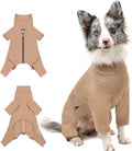 OneTigris Dog Pajamas - Breathable Modal Stretch Dog Clothes, Four-Legged Cold Weather Clothes, Anti-Shedding Suit Onesie with Back Locking Zipper and Adjustable Chest Drawcord