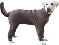 Extra Large Dog Pajamas Pjs Bodysuits Full Body Coverage Onesie Clothes Anxiety Calming Surgery Recovery Suit for Great Dane, Brown, 7X-Large