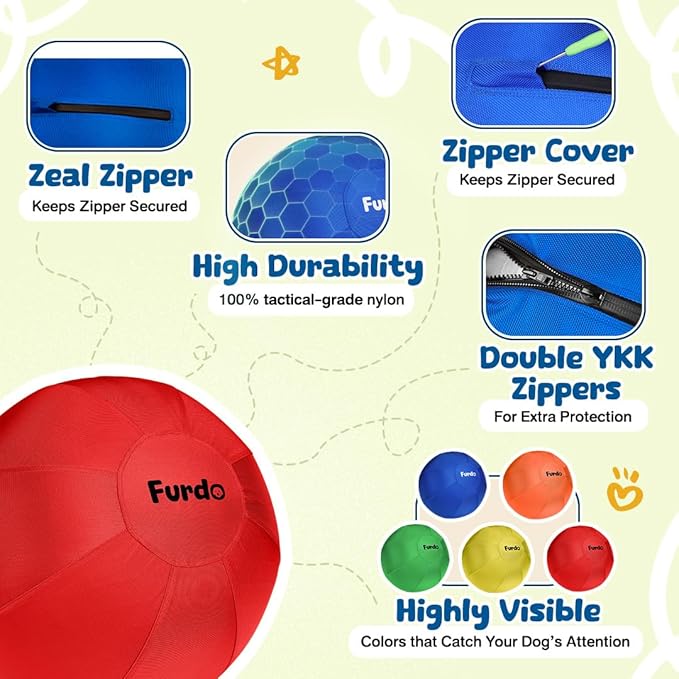 25" Herding Ball for Dogs, for Australian Shepherd, for Cattle, for Border Collie, for Blue Heelers & Medium to Large Dogs,Horse, Herding Dog Ball, Herding Toys - Red