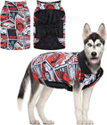GMF30L Winter Dog Coat - Waterproof Windproof Reversible Jacket with Leash Hole - Thick Soft Coat for Small to Large Dogs - Cold Weather Protection