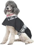 MAMORE Dog Jacket Waterproof Outdoor Vest for Smal Medium Large Dogs, Windproof Adjustable Breathable Lightweight Fashion Casual Dog Clothes (Black&White, Medium)