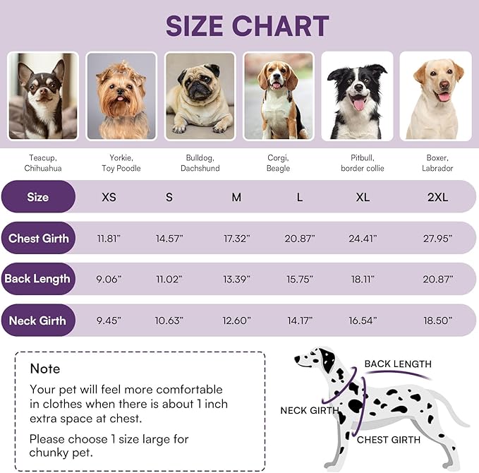 Queenmore Waterproof Dog Coat for Small Dogs,Reflective Windproof Dog Jackets with Leash Hole,Winter Dogs Coat with Zipper On Back,Warm Snowsuit with Fleece Lining（Purple,S