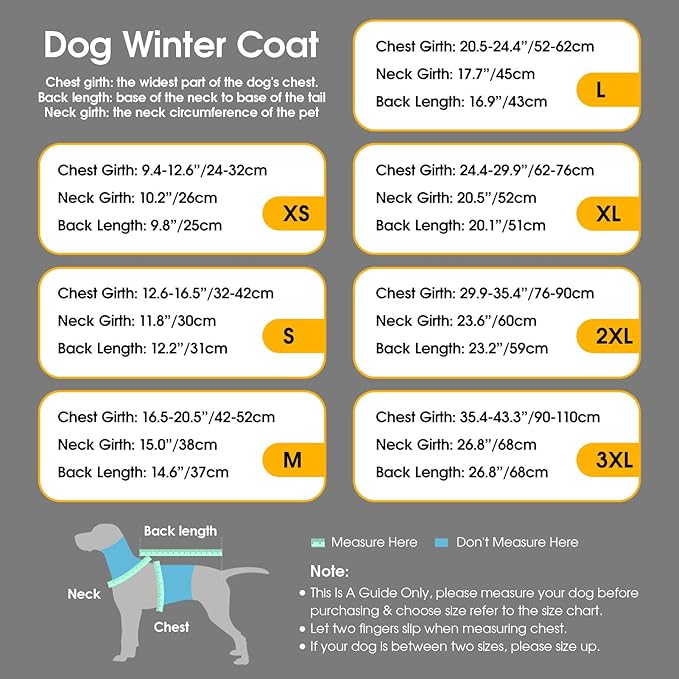 Dog Winter Coat Warm Padded Puppy Jacket Windproof Water Resistant Clothes for Small Medium Large Pets Christmas Sweater Outfit Vest(Grey, XS)