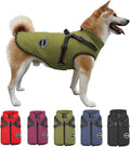 Dog Winter Coat,Warm Jacket Paded Fleece Pet Vest with Built in Harness, Windproof Reflective Cozy Adjustable Snow Pet Coat Clothes with Zipper for Small Medium Large Dogs