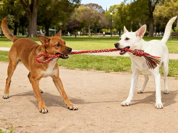 7 Pack Dog Rope Toys for Large Dogs - Colorful Red Blue Yellow Braided Rope Toys, Durable Dog Chew Toys for Aggressive Chewers
