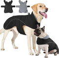 HEYWEAN Dog Winter Coat - Waterproof Windproof Reflective Vest for Medium & Large Breeds Adjustable Warm FleeceLined Jacket with Magic Tape & D-Ring for Leash Cold Weather Apparel (Black, X-Large)