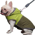 Detachable Hooded Dog Coat with Harness for Medium Dogs,Super Warm Fleece Puppy Jacket for Cold Winter Doggie Coats,Green L
