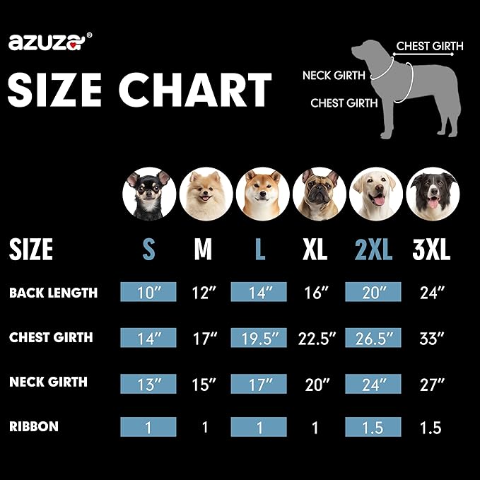 azuza Dog Coats for Large Dogs Waterproof Dog Coat with Reflective Strips and Harness Built in Warm Fleece Dogs Winter Coat Windproof with Back Zipper, Blue 3XL