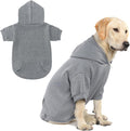 SCENEREAL Dog Hoodie Sweaters for Small Medium Large Size Dogs, Fleece Pet Sweatshirt with Hat and Pocket,Soft Cold Winter All Weather Puppy Clothes for S to XL Sized Dogs,Grey (L)