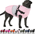 AOFITEE Dog Coat, Large Dog Jacket, Dogs Coat with Harness Built in, Reflective Waterproof Dogs Jackets Winter with Furry Collar, Warm Polar Fleece Pet Sweater Snowsuit for Doberman, Great Dane XXXL