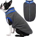Winter Classic Windproof Turtleneck Fleece Vest Dog Sweater, Warm & Soft Puppy Coat for Small Dogs with Back-Zipper, Active-Cut Doggie Vests Sweatshirt, Lightweight Pet Clothes for Dachshund(Gray, S)