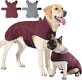 HEYWEAN Dog Winter Coat - Waterproof Windproof Reflective Vest for Medium & Large Breeds Adjustable Warm FleeceLined Jacket with Magic Tape & D-Ring for Leash Cold Weather Apparel (Red, XXX-Large)