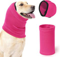 SlowTon Quiet Ears Dog Hoodie - 2 Pcs Ear Wrap Dog Ear Muffs Noise Protection, Anxiety Relief Dogs Hat Calming Hood Head Cover, Pet Headband Dogs Ear Protector for Grooming, Force Drying (Pink,S)