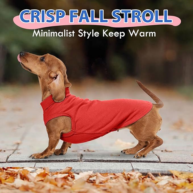 Dog Sweater Fleece Vest - Red, XS - Stretchable Sleeveless | Warm Lightweight Sweatershirt, Pullover Design for Puppy,Chihuahua Clothes,Cold Weather Outdoor Walking