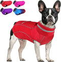 Doglay Dog Winter Coat, Waterproof Dog Jacket with Pocket, Reflective Turtleneck Pet Winter Jackets, Warm Puppy Snow Jacket for Small Medium Large Dogs