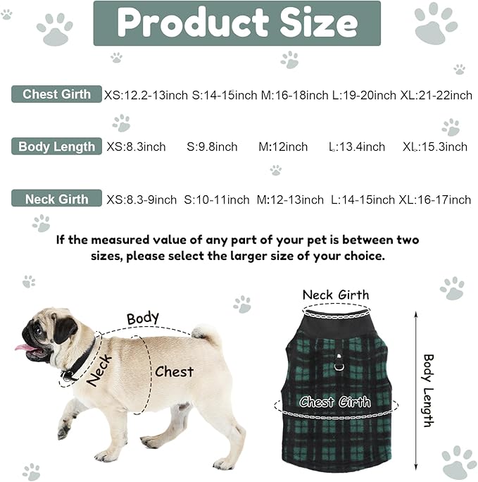 Weewooday 4 Pieces Fabric Dog Sweater with Leash Ring Winter Fleece Vest Dog Pullover Jacket Warm Pet Dogs Clothes for Puppy Small Dogs Cat Chihuahua Boy (Mix Pattern, S)
