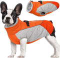 AOFITEE Dog Coat, Dog Winter Coat, Reflective Small Dogs Jacket with Harness Built in and Fleece Lined, Waterproof Pet Winter Jacket Warm Snowsuit for Small Medium Large Dogs, Orange S
