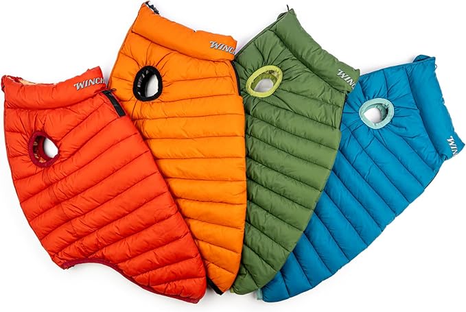 Winchester Pet Premium Reversible Dog Puffer Vest, Green, Small