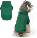 SCENEREAL Dog Hoodie Sweaters for Small Medium Large Size Dogs, Fleece Dog Sweatshirt with Hat and Pocket,Soft Cold Winter All Weather Dog Clothes for S to XL Sized Dogs, Green S