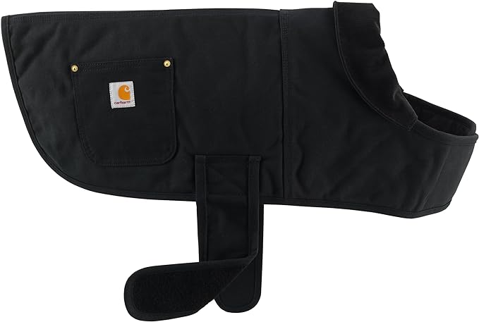 Carhartt Firm Duck Insulated Dog Chore Coat, Durable Weather Resistant Coat for Cold and Windy Conditions, Contains PFAS (Black), Small