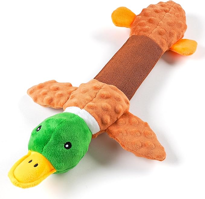 Extra Large Dog Toy, Durable Dog Toy for Large Breed, 20 Inch Tug of War Dog Interactive Toy, Stuffed Animal Dog Chew Toy with Crinkle Paper for Small, Middle and Big Dogs(Duck)