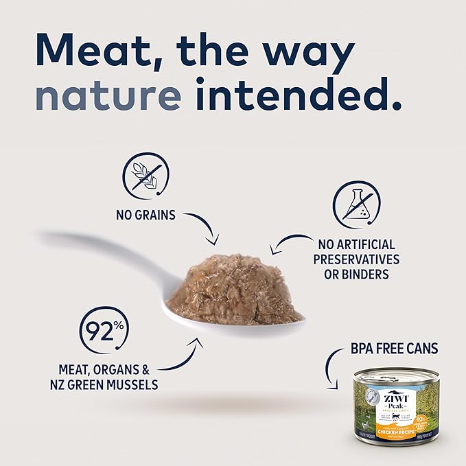 ZIWI Peak Wet Cat Food – All Natural, High Protein, Grain Free, Limited Ingredient, with Superfoods (Chicken, Case of 12, 6.5oz Cans)
