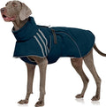 FUAMEY Dog Cold Weather Coats,Dog Winter Jackets for Large Dogs Warm Dogs Coat with Reflective Strips Waterproof Pet Snowsuit Thick Paded Pets Vest for Weimar German Shepherd Blue 3XL
