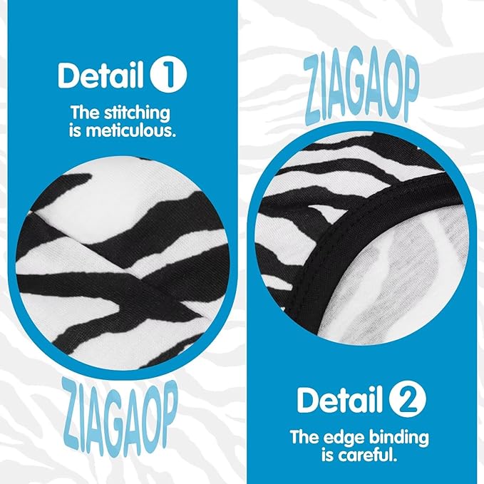 Adorable Zebra Print Dog Shirts – Lightweight, Cozy Outfit for Small to Medium Dogs, Soft & Snuggly Pet Wear for Everyday Comfort and Cuteness.Black 4XL