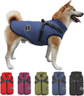 Dog Winter Coat,Warm Pet Jacket Paded Fleece Vest with Built in Harness, Windproof Reflective Cozy Adjustable Snow Pet Coat Clothes with Zipper for Small Medium Large Dogs