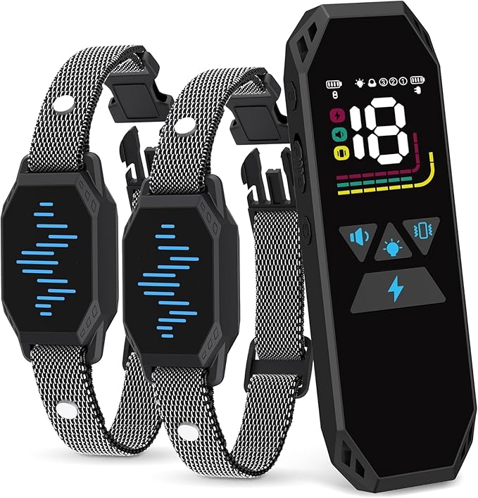 Dog Training Collar with Remote Control 2 Pack, 2500ft Control Range, 4 Training Modes, IP67 Waterproof E Collar for All Breeds, Small Medium Large Dogs