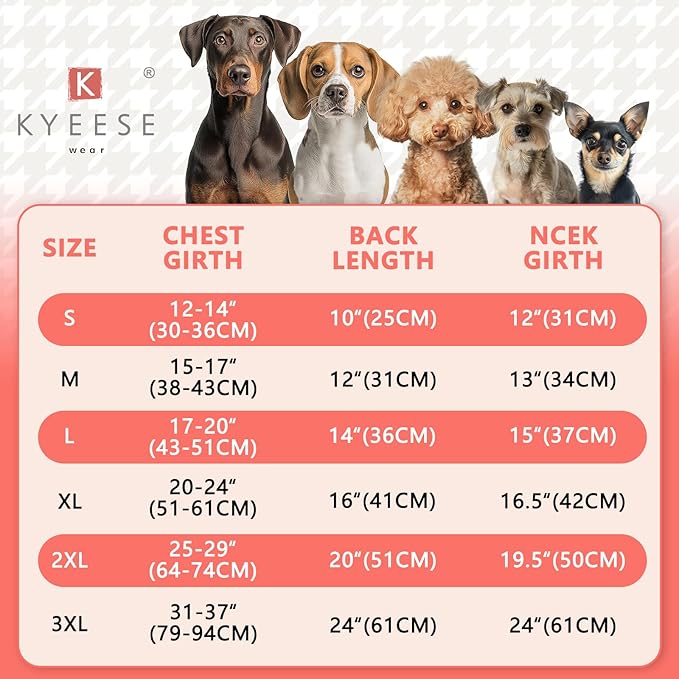 KYEESE Dog Coat Windproof Dog Coats for Small Dogs Waterproof Dogs Jacket with Fleece Lined Warm Pet Winter Puffer Coat with Leash Hole Soft Pet Sweater for Cold Weather Thick Cat Clothes with Pocket