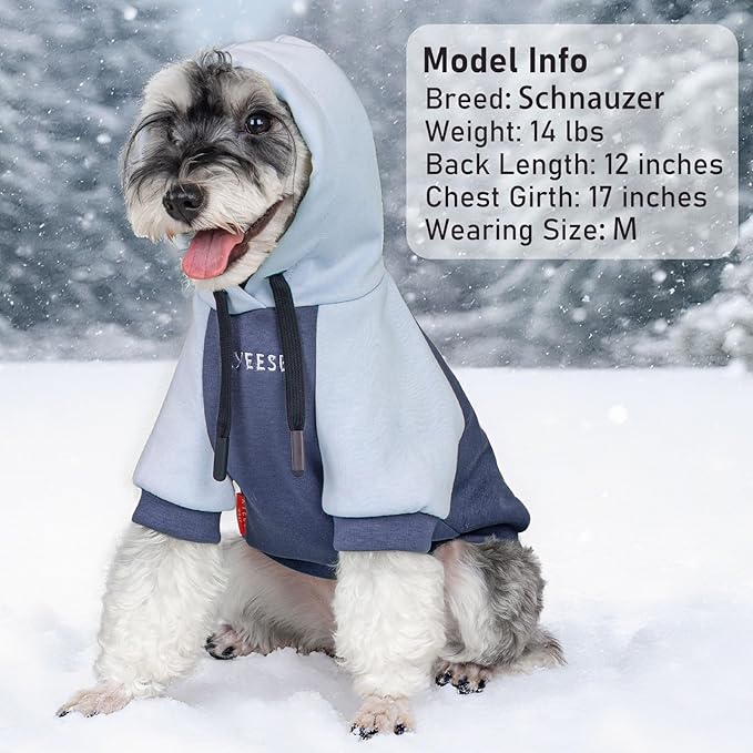 KYEESE Dog Hoodie Stretchy Pet Clothes with Drawstring Comfort Dogs Winter Coat Pets Coat for Cold Weather Pets Sweater with Leash Hole Soft Pet Sweatshirt Warm Dog Clothes for Large Dogs