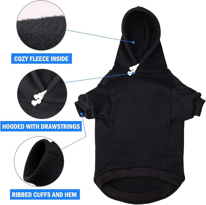 Dog Hoodie Sweater for Dogs Buffalo Plaid Pet Clothes Dog Hooded Sweatshirt Warm and Soft Cozy(Reindeer&XXL)