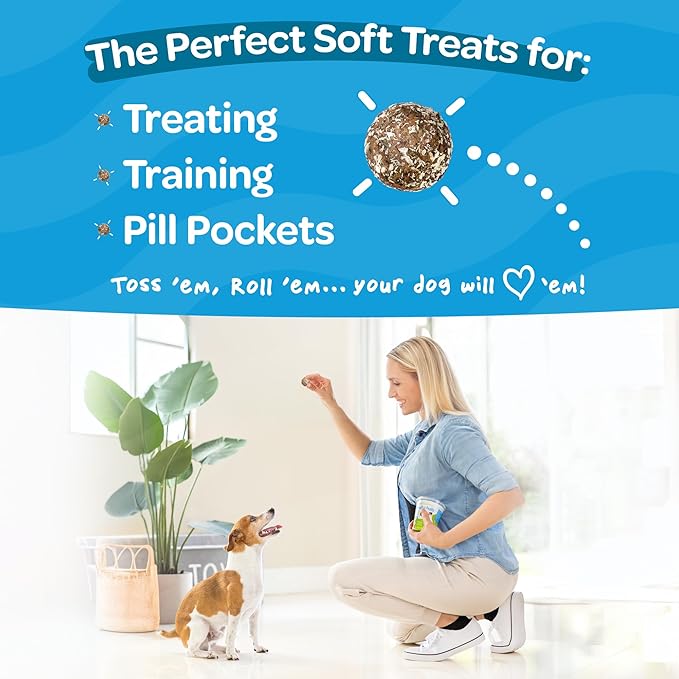 Mango, Chia, & Spinach Grain Free Dog Treats Soft - All Natural Dog Treats - Human Grade, Gluten Free, Non-GMO, Clean & Nutritious, Plant Based Vegan Ingredients - 18pk