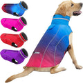 Doglay Dog Winter Coat, Waterproof Dog Jacket with Pocket, Reflective Turtleneck Pet Winter Jackets, Warm Puppy Snow Jacket for Small Medium Large Dogs