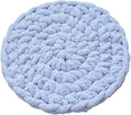 Cat Knitted Bed Mat, Extra-Soft Washable Warm Round Pads Cushions for Indoor Kittens, Cat Trees Towers, Perfect for Kneading and Sleeping (Blue,Small)