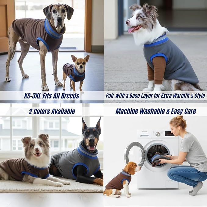 Winter Classic Windproof Turtleneck Fleece Vest Dog Sweater, Warm & Soft Puppy Coat for Small Dogs with Back-Zipper, Active-Cut Doggie Vests Sweatshirt, Lightweight Pet Clothes for Dachshund(Gray, S)
