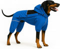 LOVELONGLONG Waterproof Dog Raincoat with Removable Hood – Outdoor Full Body Dog Jacket, Windproof Snowproof Shell Suit – All Season Pet Rain Gear Blue XS