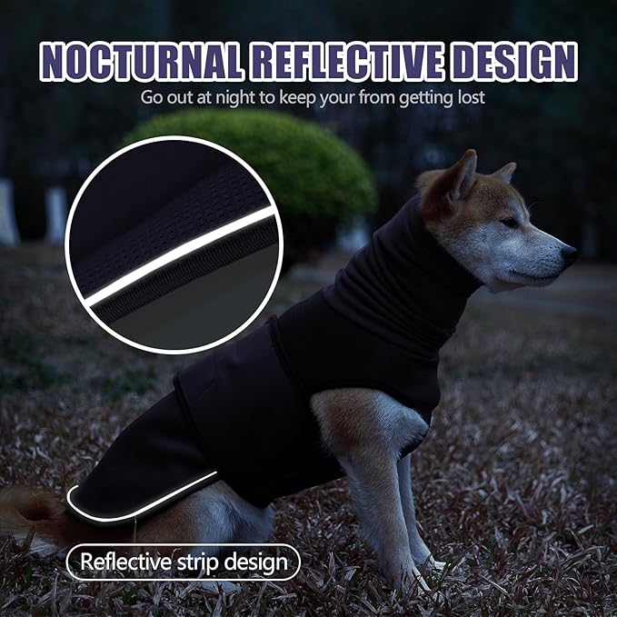 Dog Anxiety Vest,Pet Calming Hoodie Breathable Dog Anti-Anxiety Jacket for Thunder Fireworks and Separation,Blue XS