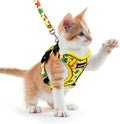 Halypet Cat Harness and Leash Set for Walking, Escape Proof Adjustable Vest Harness with 3-in-1 Integrated Buckles, Easy Control Soft Breathable Mesh with Reflective Strips for Cats, XS, Bright Yellow
