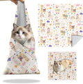 27.6"Cat Grooming Wrap, Self Adhesive Cat Wrap for Cutting Nails, Anti-Escape Calming Cat Swaddle Wrap for Medicine Ear Cleaning, Alpaca Anti-Scratch Cats Burrito Restraint Blanket, Pet Tool(6-10 lbs)