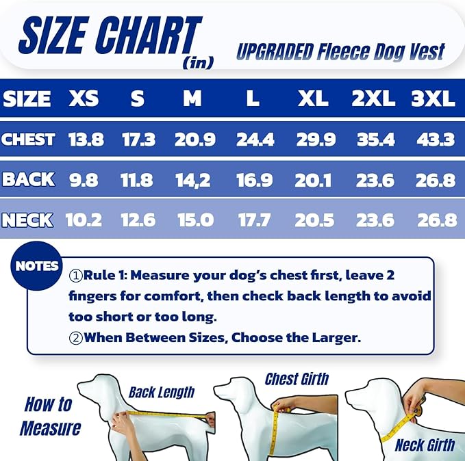Winter Warm Classic Turtleneck Vest Fleece Dog Clothes, Lightweight Coat for Extra Large Dogs with Back-Zipper, Thermal Doggie Vests Coats with Reflective Strips for Mastiff, Saint Bernard (Grey, 3XL)