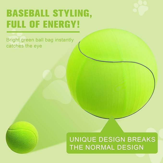 25" Herding Ball for Dogs & Horses with Green Nylon Cover, for Australian Shepherd Training Toy, for Medium & Large Pets Outdoor Play & Exercise