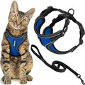 Voyager Escape Proof Cat Harness and Leash Set with Reflective Stitching, Neoprene Handle 5ft - Supports Small, Medium and Large Cats, Kittens for Walking by Best Pet Supplies - BT-Royal Blue, XXS