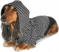 DJANGO Dog Hoodie – Warm, Lightweight, Soft & Stretchy Dog Sweater with Hood, Harness Hole & Elastic Waistband – Cozy Sweatshirt for Small Dogs up to 25 lbs, Dachshunds & Puppies – Black, Small