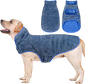 Malier Dog Winter Coat, Reversible Fleece Dog Cold Weather Coats, Windproof Warm Snow Puppy Jacket Vest Pet Clothes for Small Medium Large Dogs (Blue, Medium)